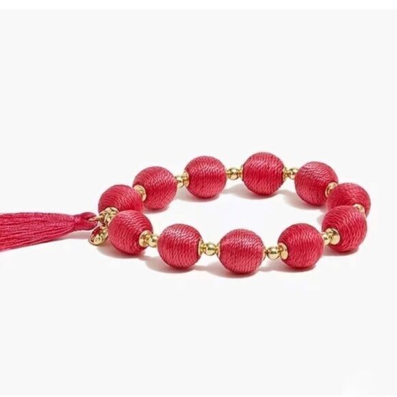 J. Crew Jewelry - J. Crew Pink Thread-wrapped Bracelet